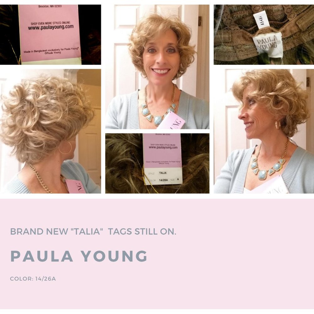 Short, blonde, curly wig "Talia" NWT